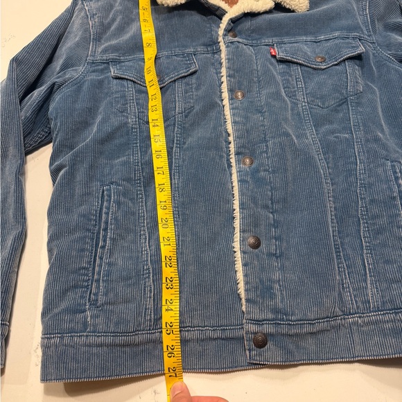 Men's Blue corduroy Jacket with Sherpa Lining - Picture 5 of 10